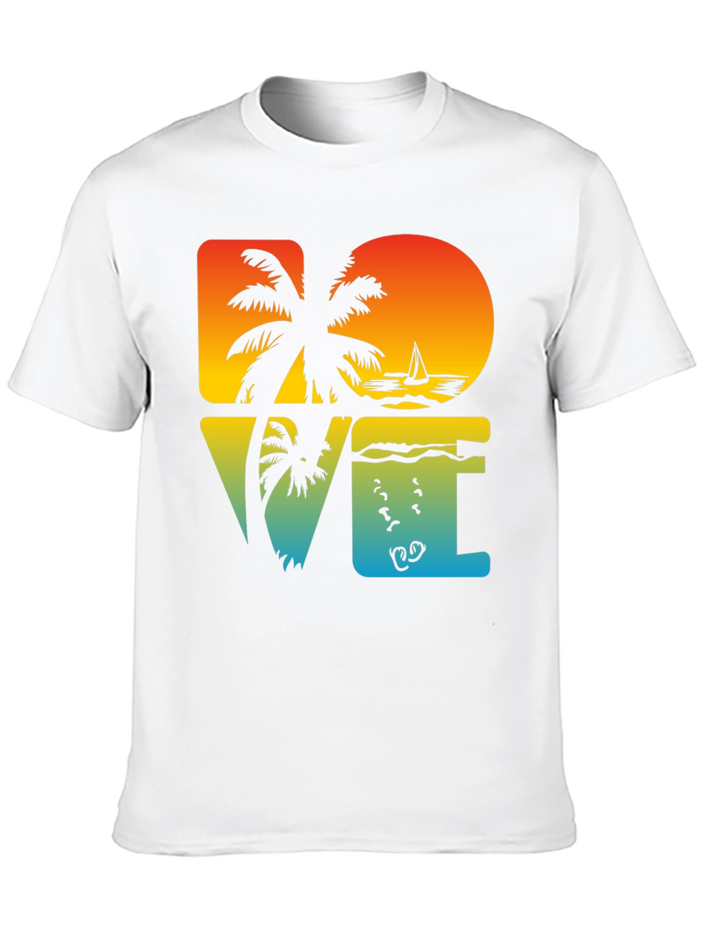 Tropical Dive Love Black Graphic Tee