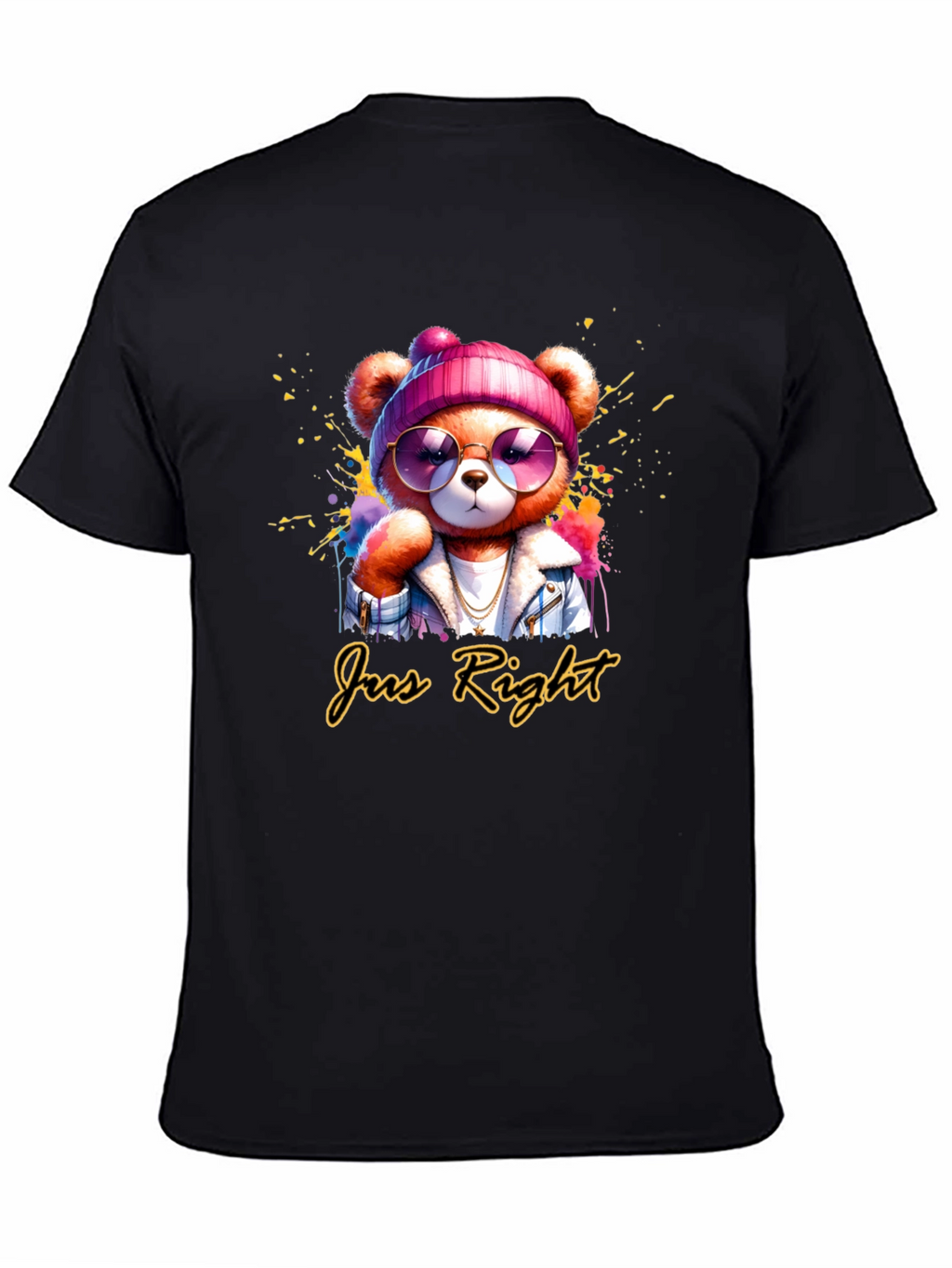 Just Right Bear Graphic Tee - Trendy Unisex T-Shirt