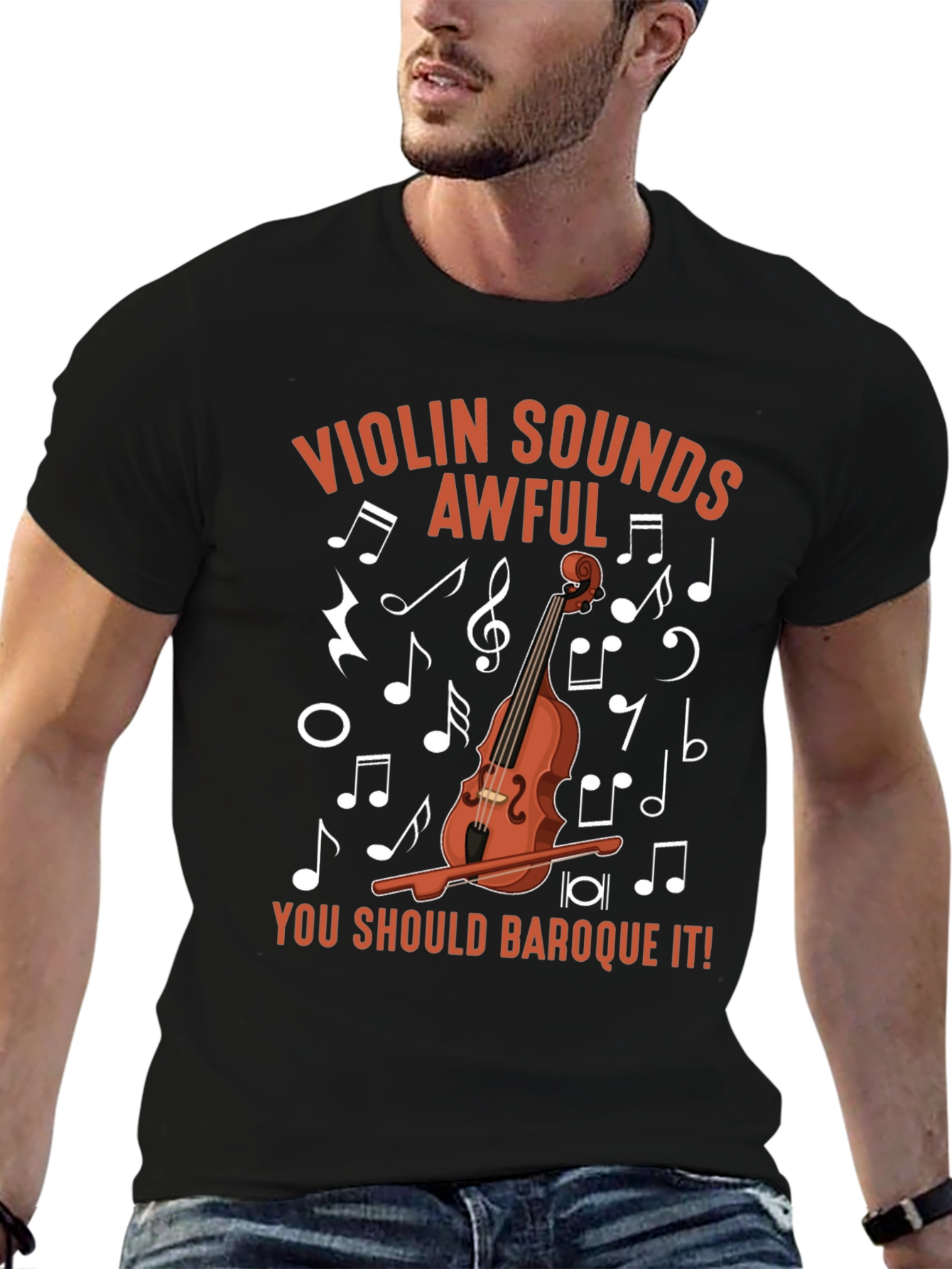 Violin Sounds Awful T-Shirt - Musical Humor Tee