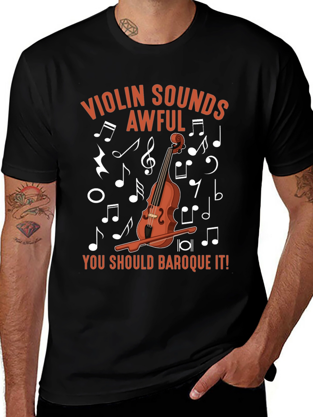 Violin Sounds Awful T-Shirt - Musical Humor Tee