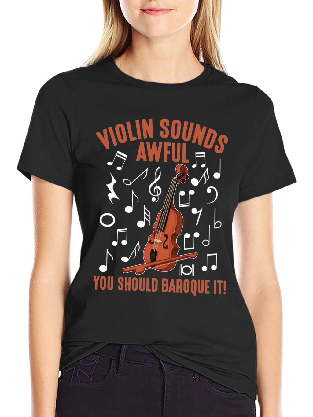 Violin Sounds Awful T-Shirt - Musical Humor Tee