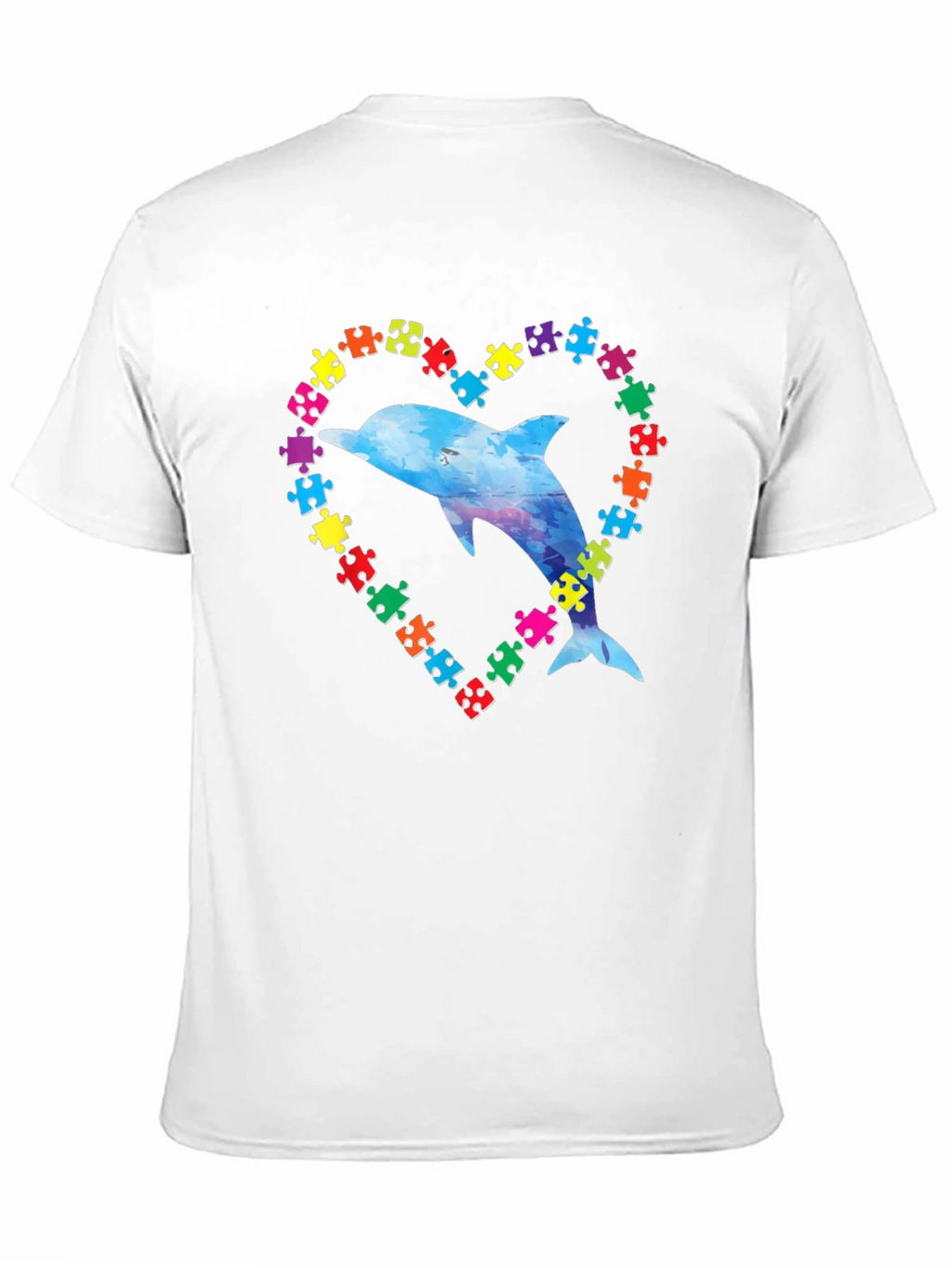 Autism Awareness Dolphin Heart T-Shirt