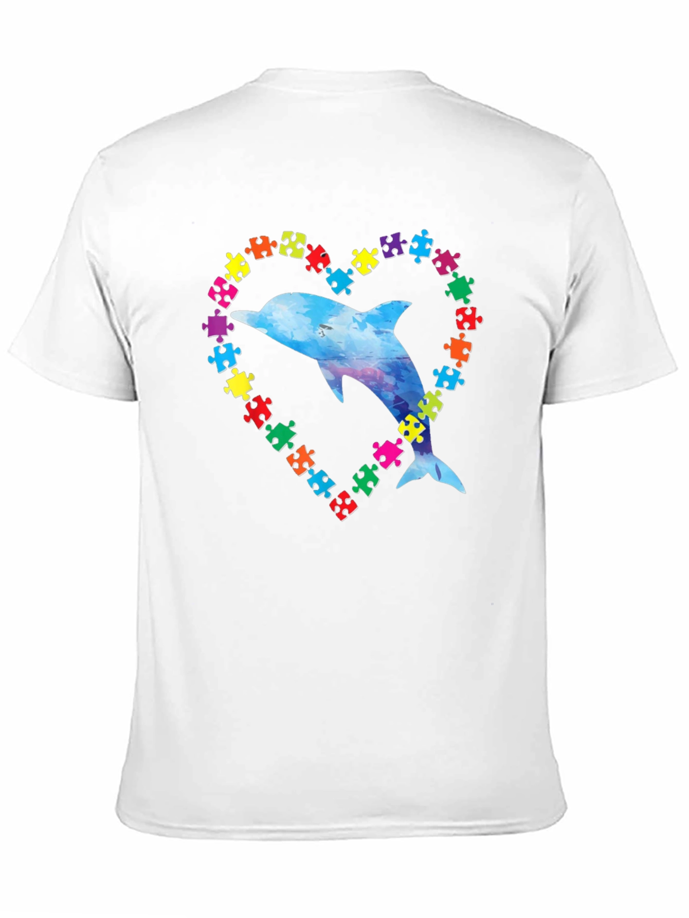 Autism Awareness Dolphin Heart T-Shirt