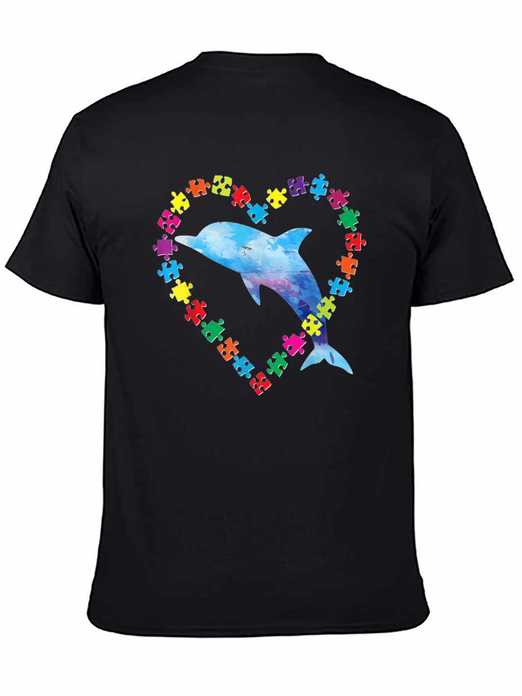 Autism Awareness Dolphin Heart T-Shirt