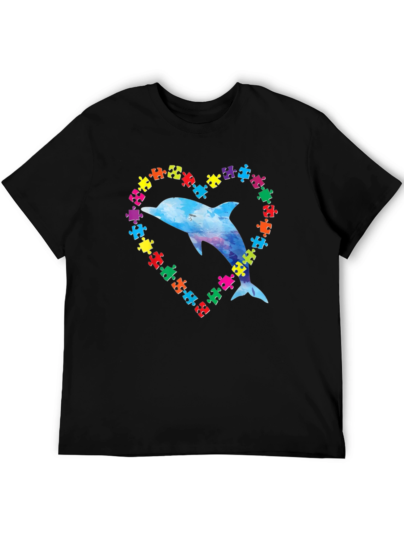 Autism Awareness Dolphin Heart T-Shirt