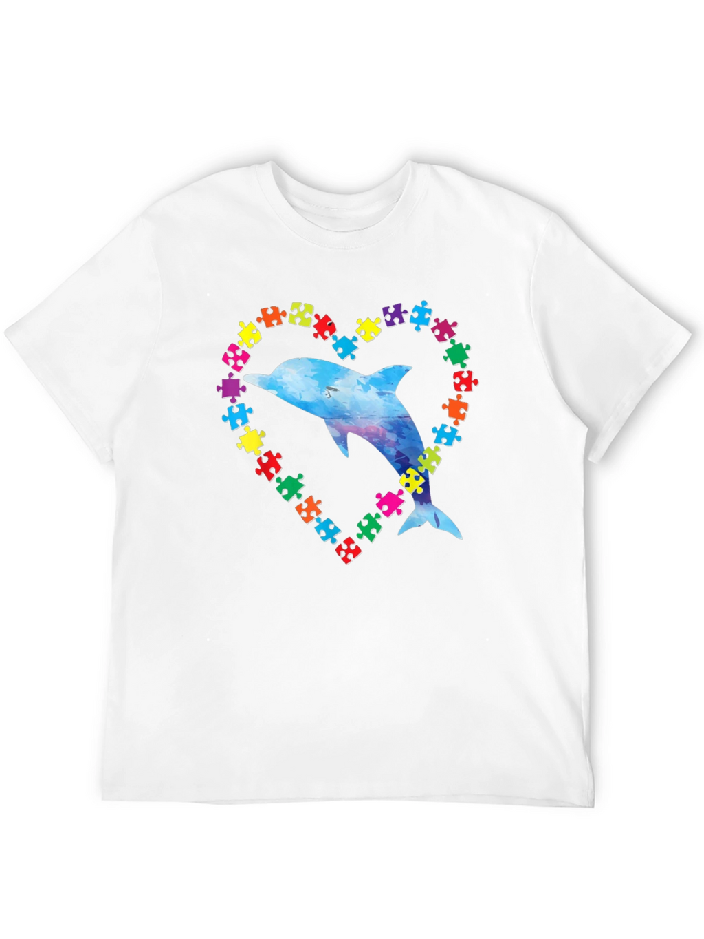 Autism Awareness Dolphin Heart T-Shirt