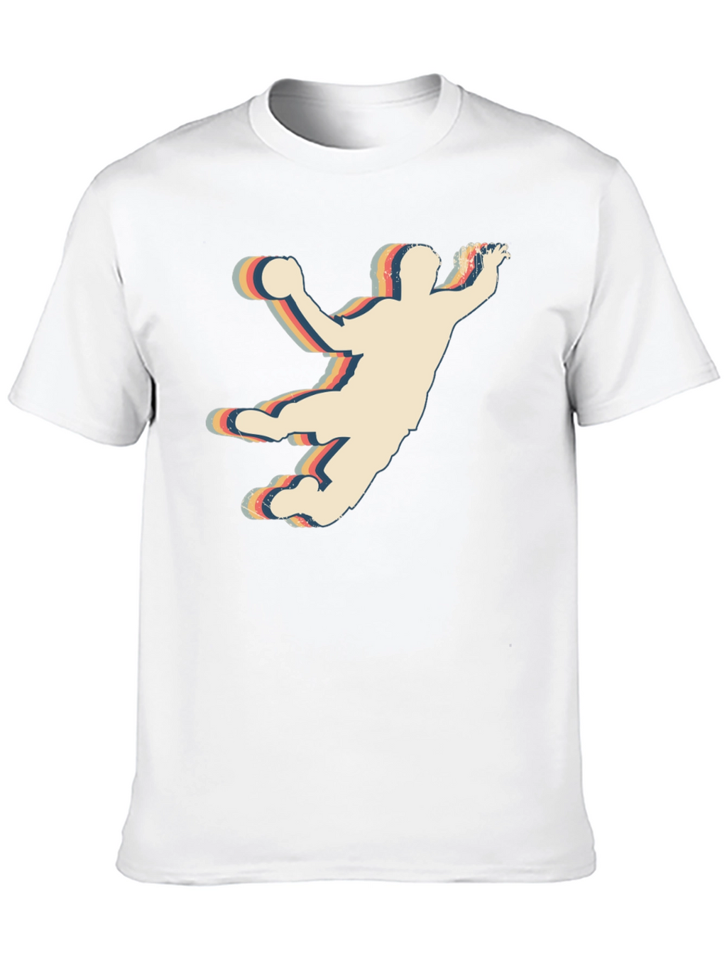 Retro Handball Player Graphic T-Shirt