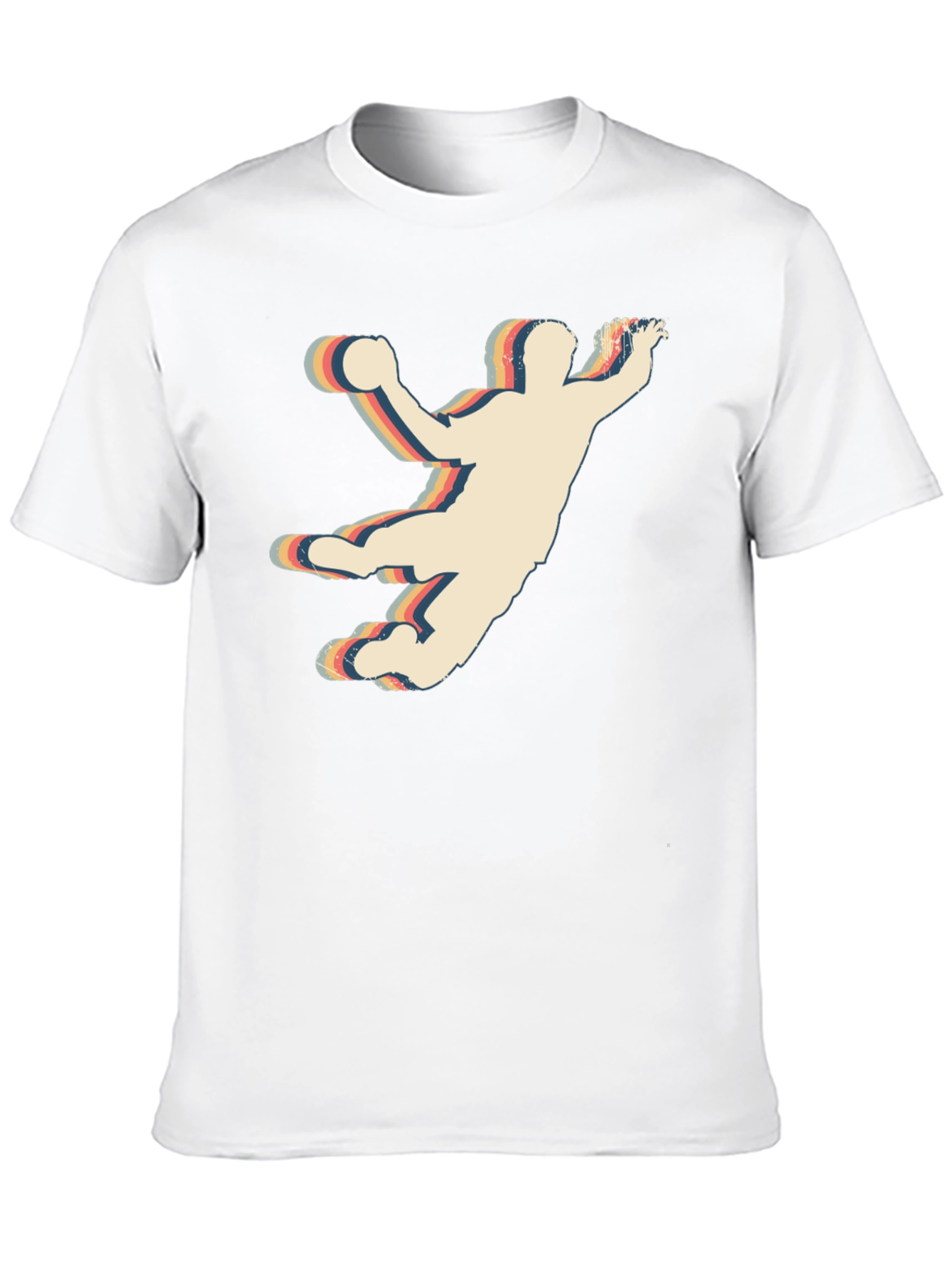 Retro Handball Player Graphic T-Shirt