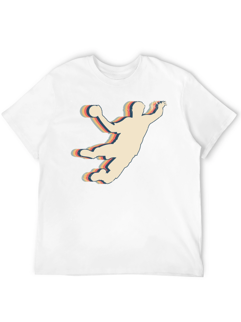 Retro Handball Player Graphic T-Shirt