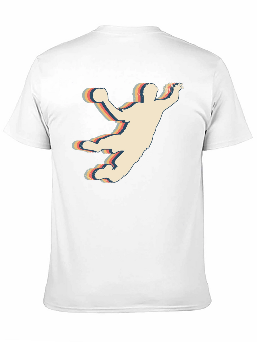 Retro Handball Player Graphic T-Shirt