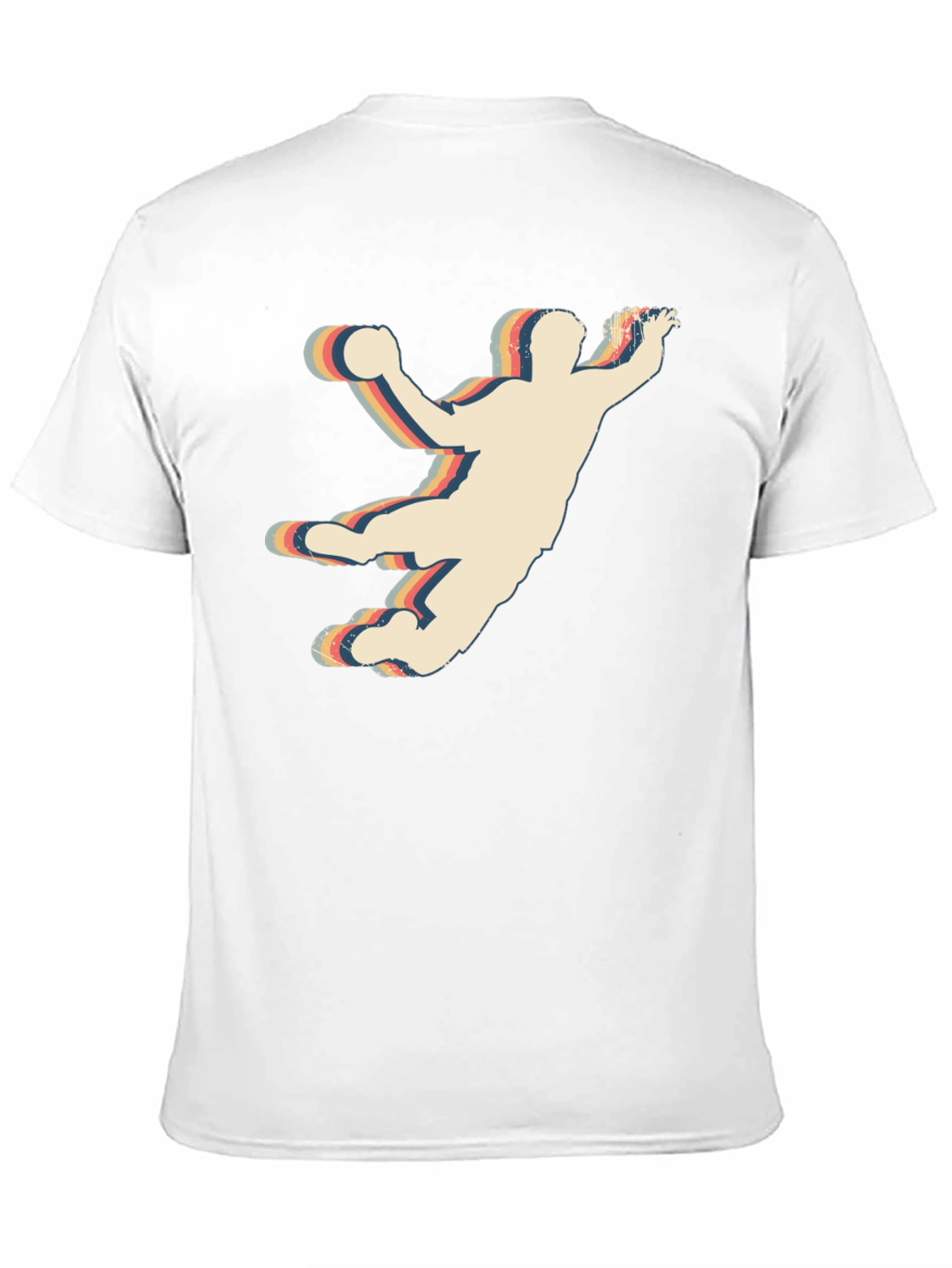 Retro Handball Player Graphic T-Shirt