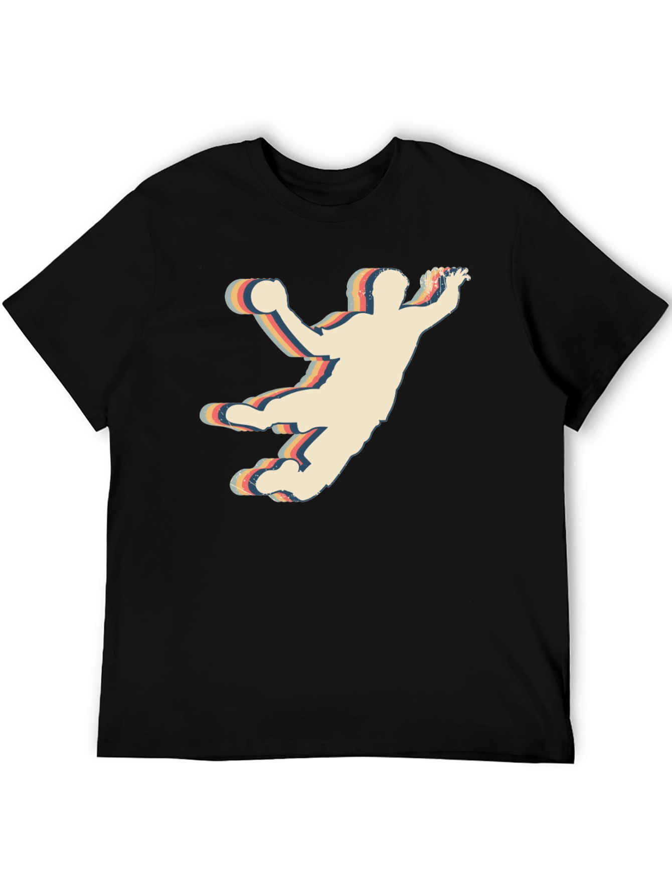 Retro Handball Player Graphic T-Shirt