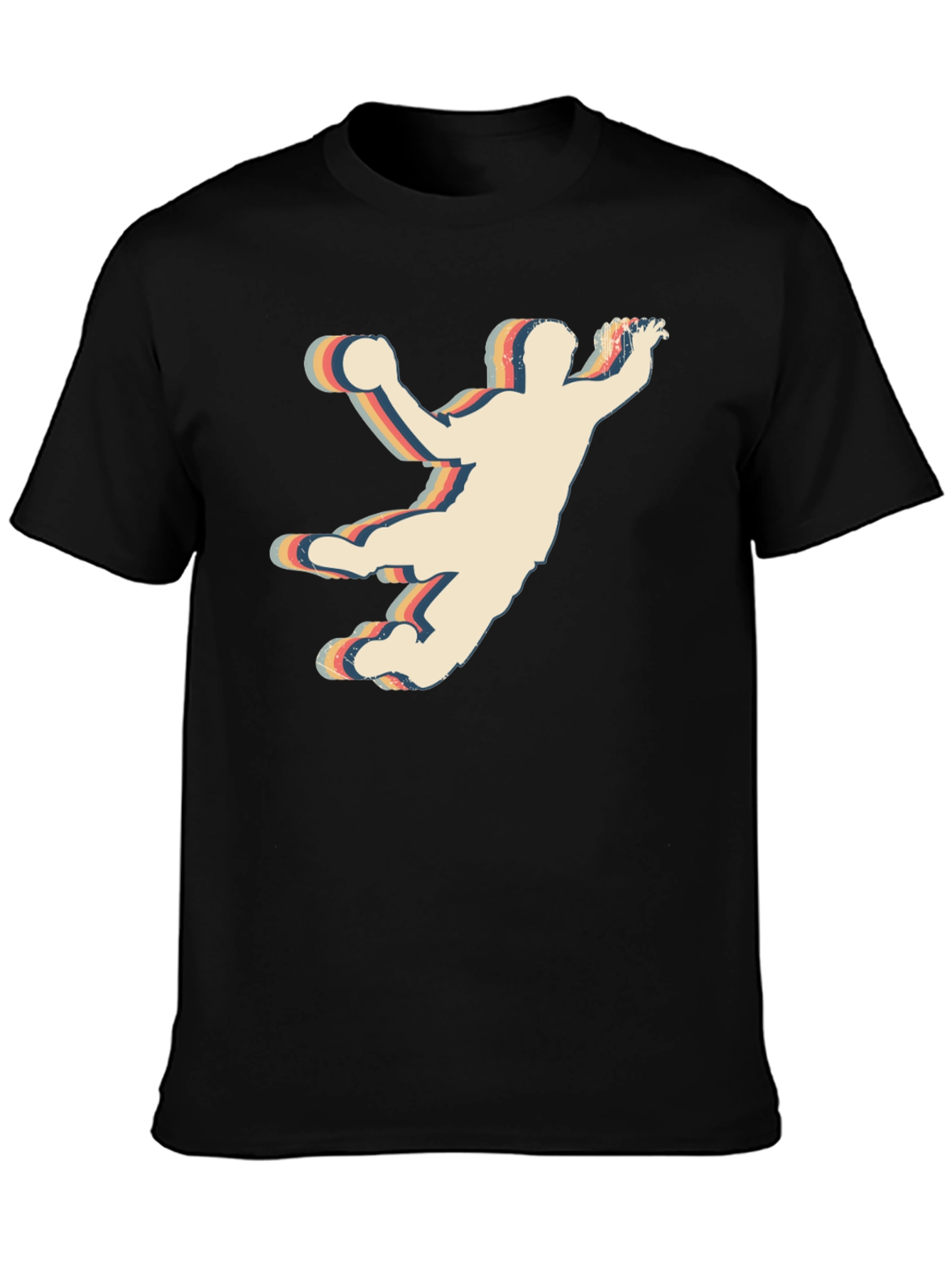 Retro Handball Player Graphic T-Shirt