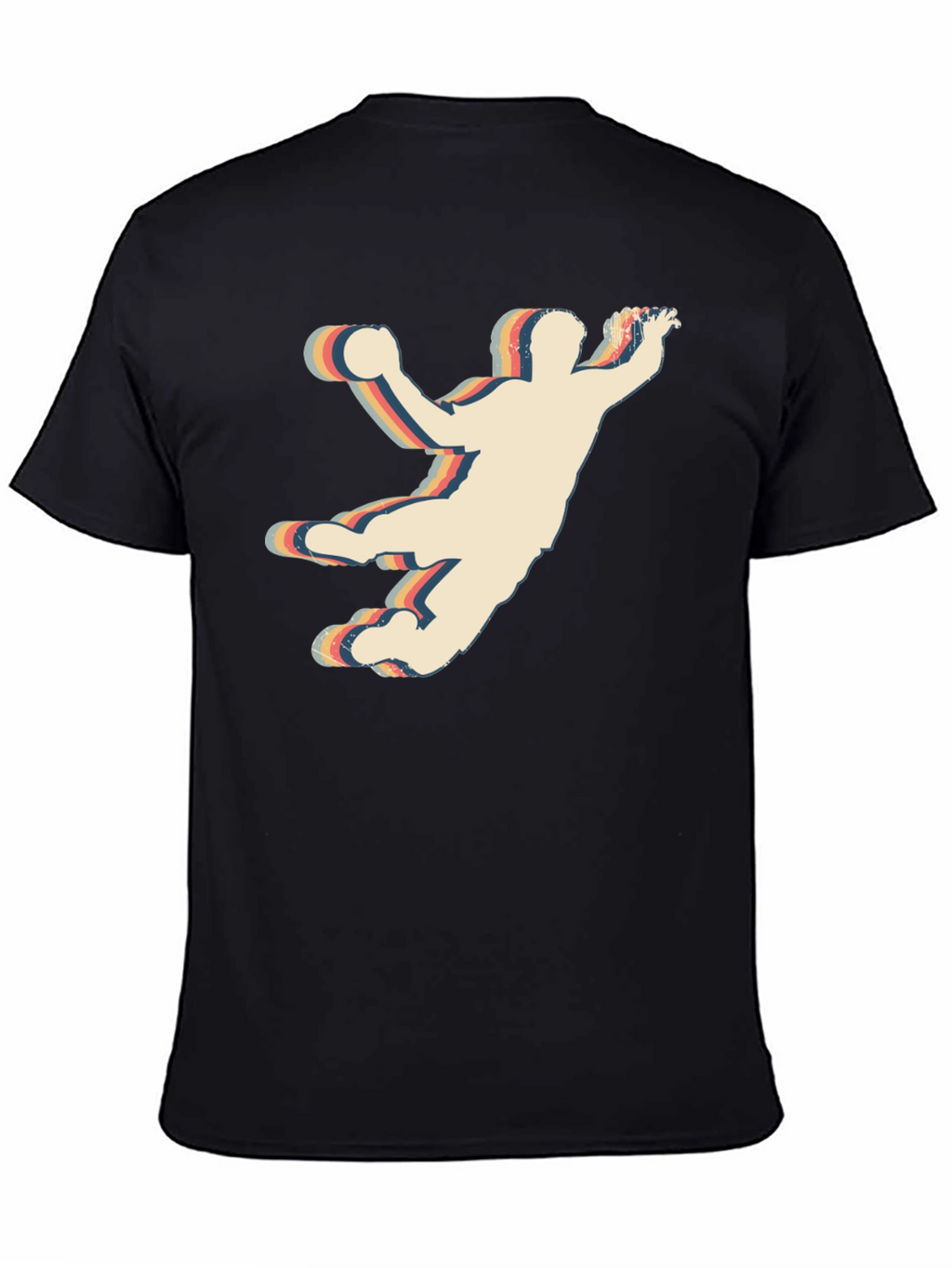 Retro Handball Player Graphic T-Shirt