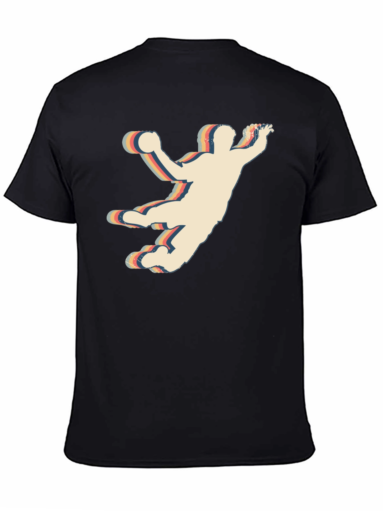 Retro Handball Player Graphic T-Shirt