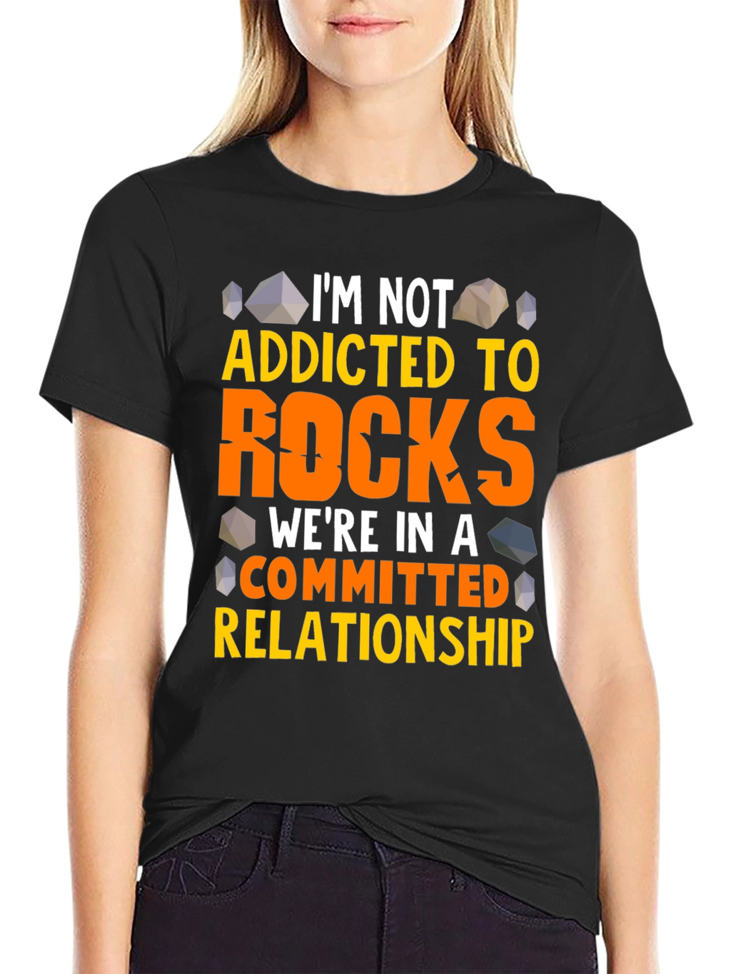 Funny Rocks T-Shirt - Im Not Addicted