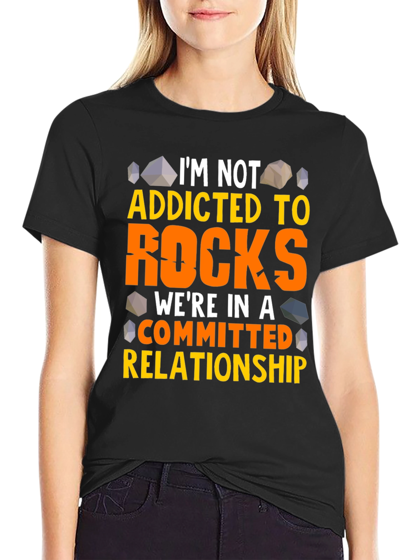 Funny Rocks T-Shirt - Im Not Addicted