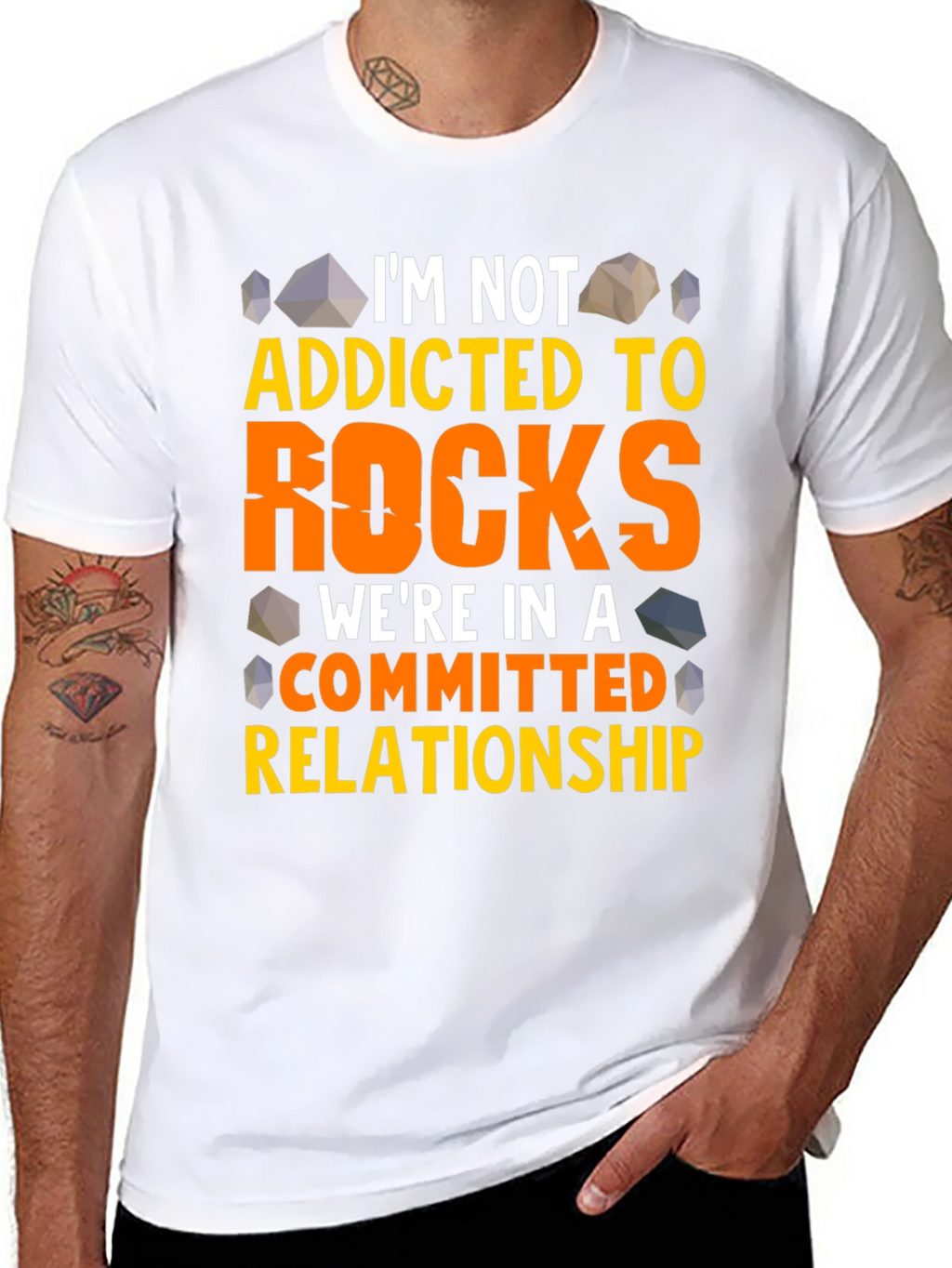 Funny Rocks T-Shirt - Im Not Addicted