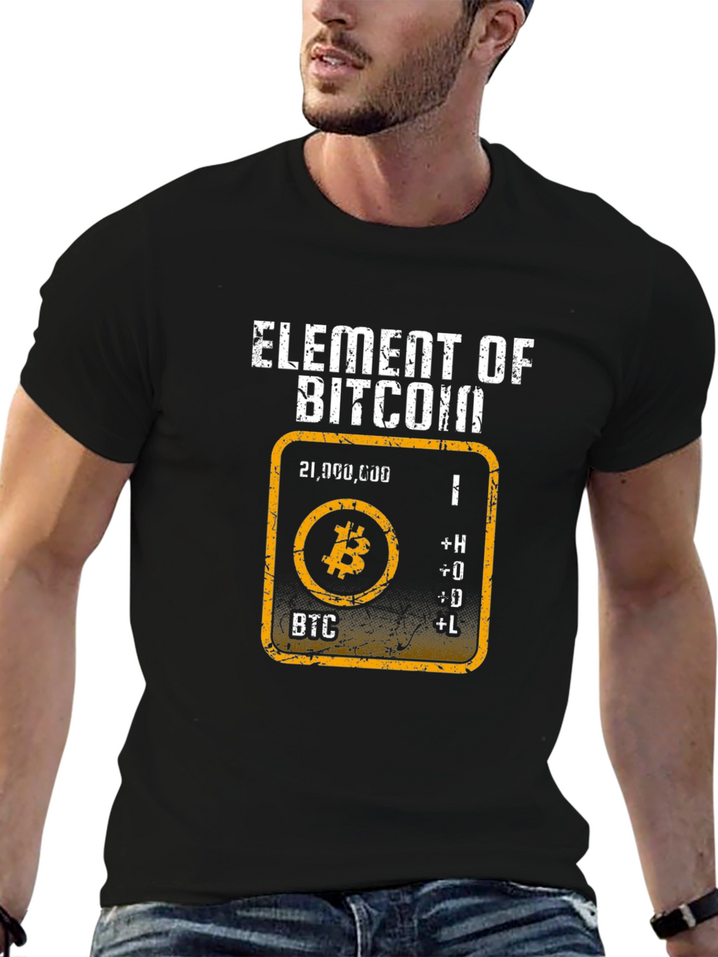 Element of Bitcoin Graphic Tee - Crypto HODL T-Shirt