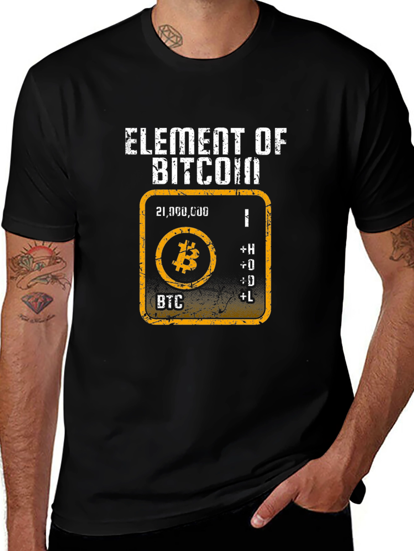 Element of Bitcoin Graphic Tee - Crypto HODL T-Shirt