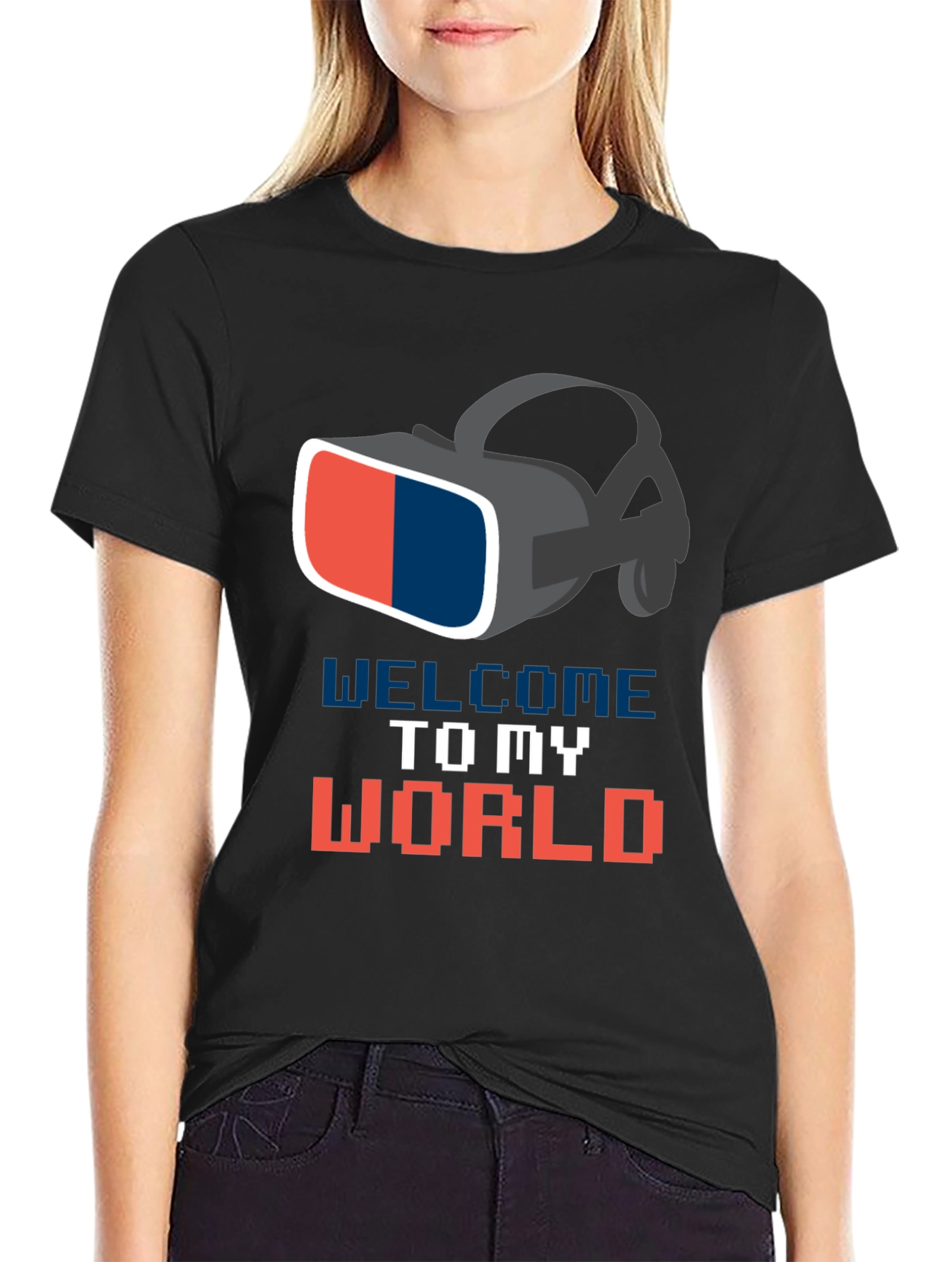 Welcome To My World VR Headset Graphic T-Shirt