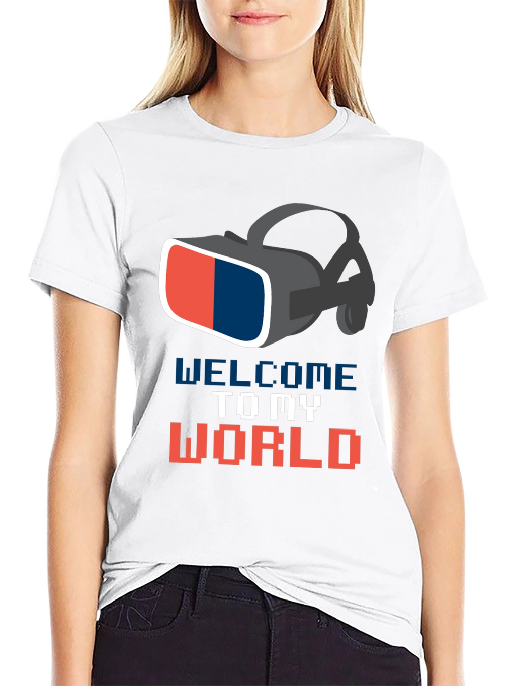Welcome To My World VR Headset Graphic T-Shirt