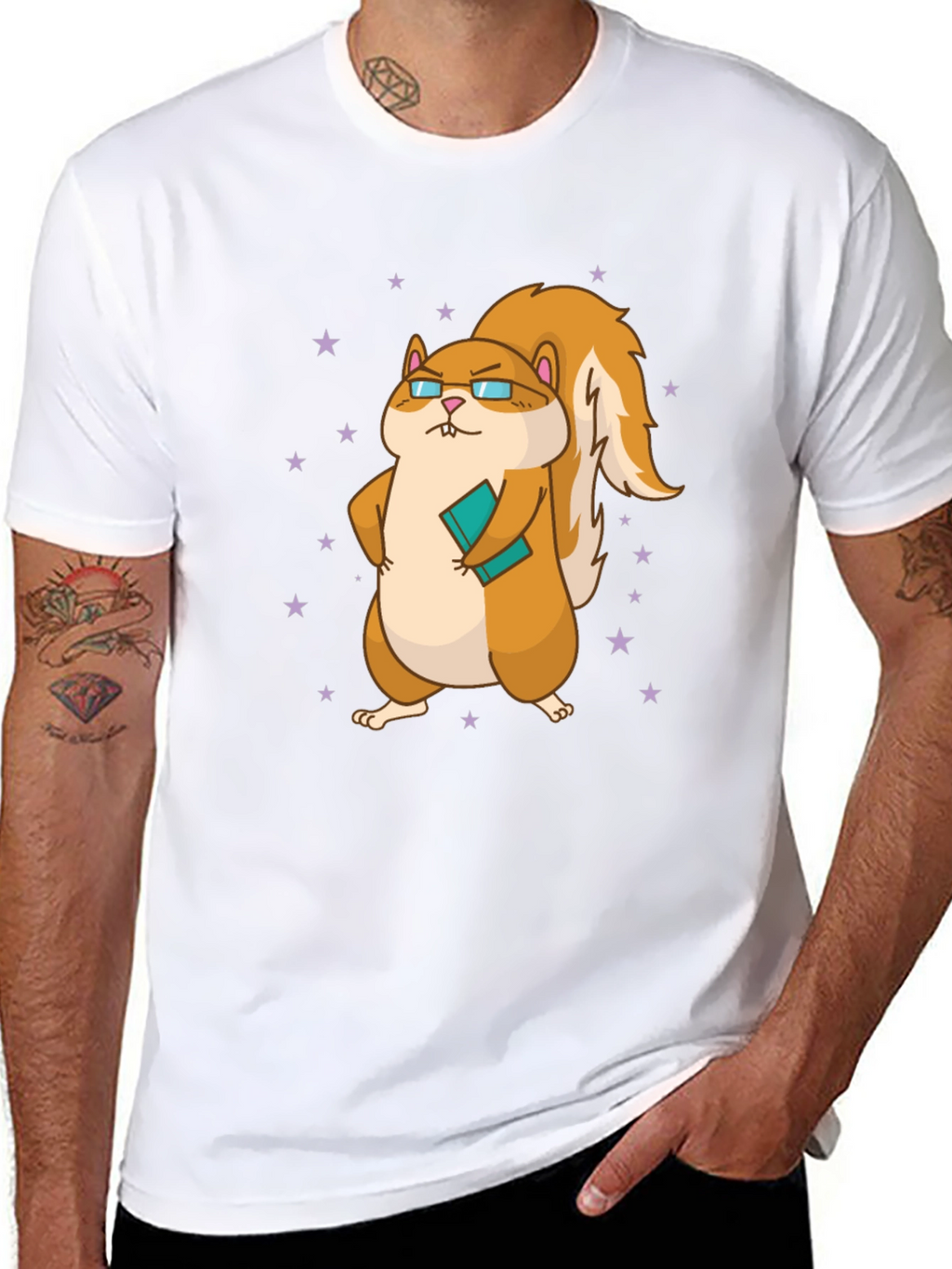 Nerdy Squirrel Graphic Tee