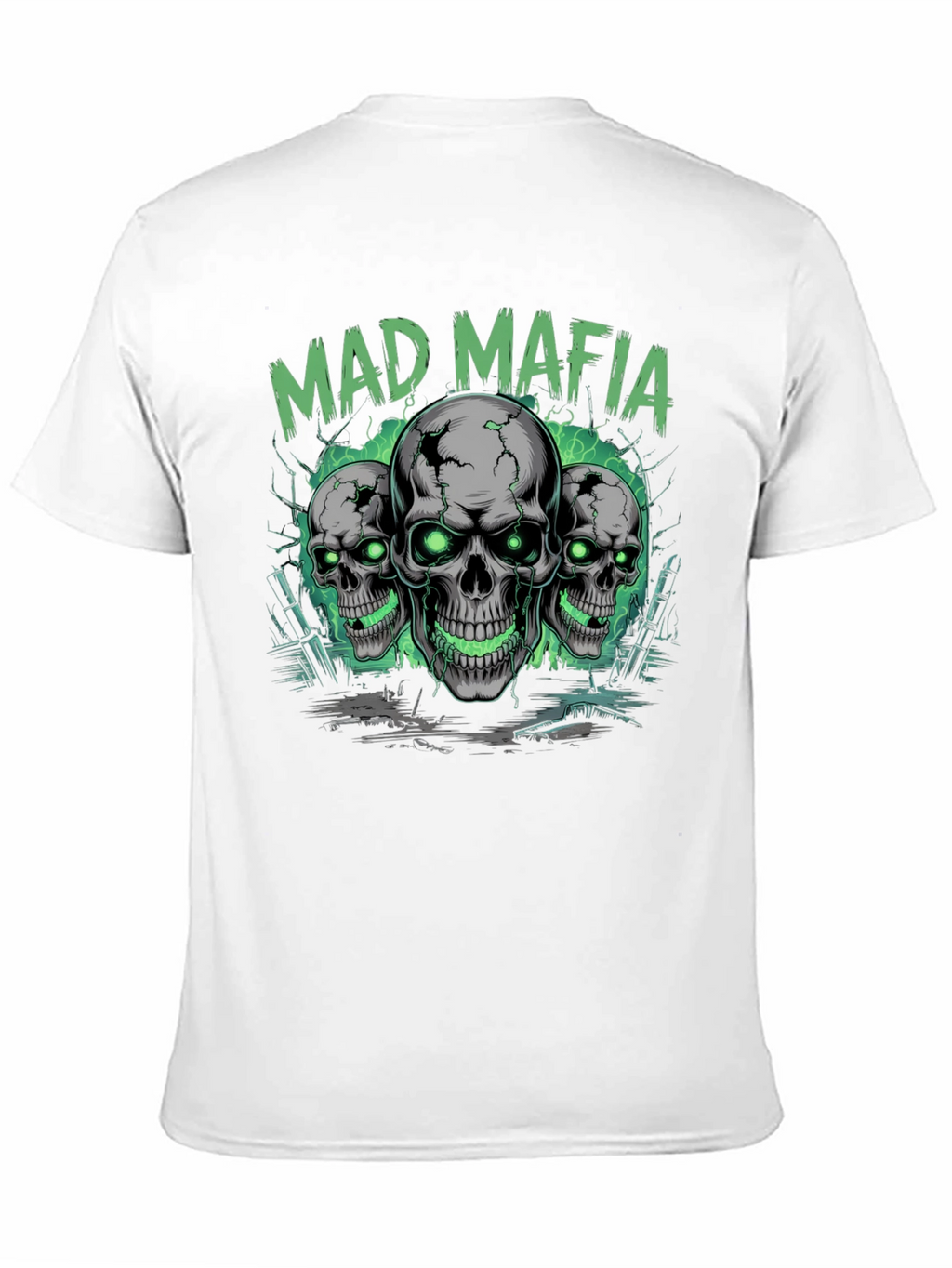Mad Mafia Skull Graphic Tee - Edgy Streetwear T-Shirt