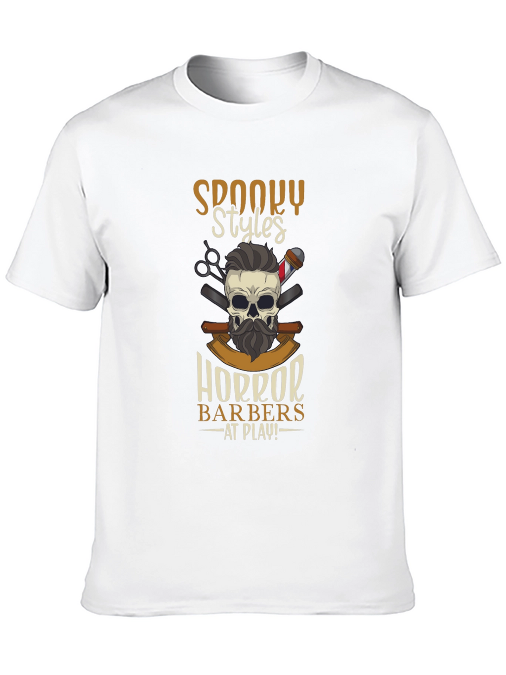 Spooky Styles Horror Barbers T-Shirt