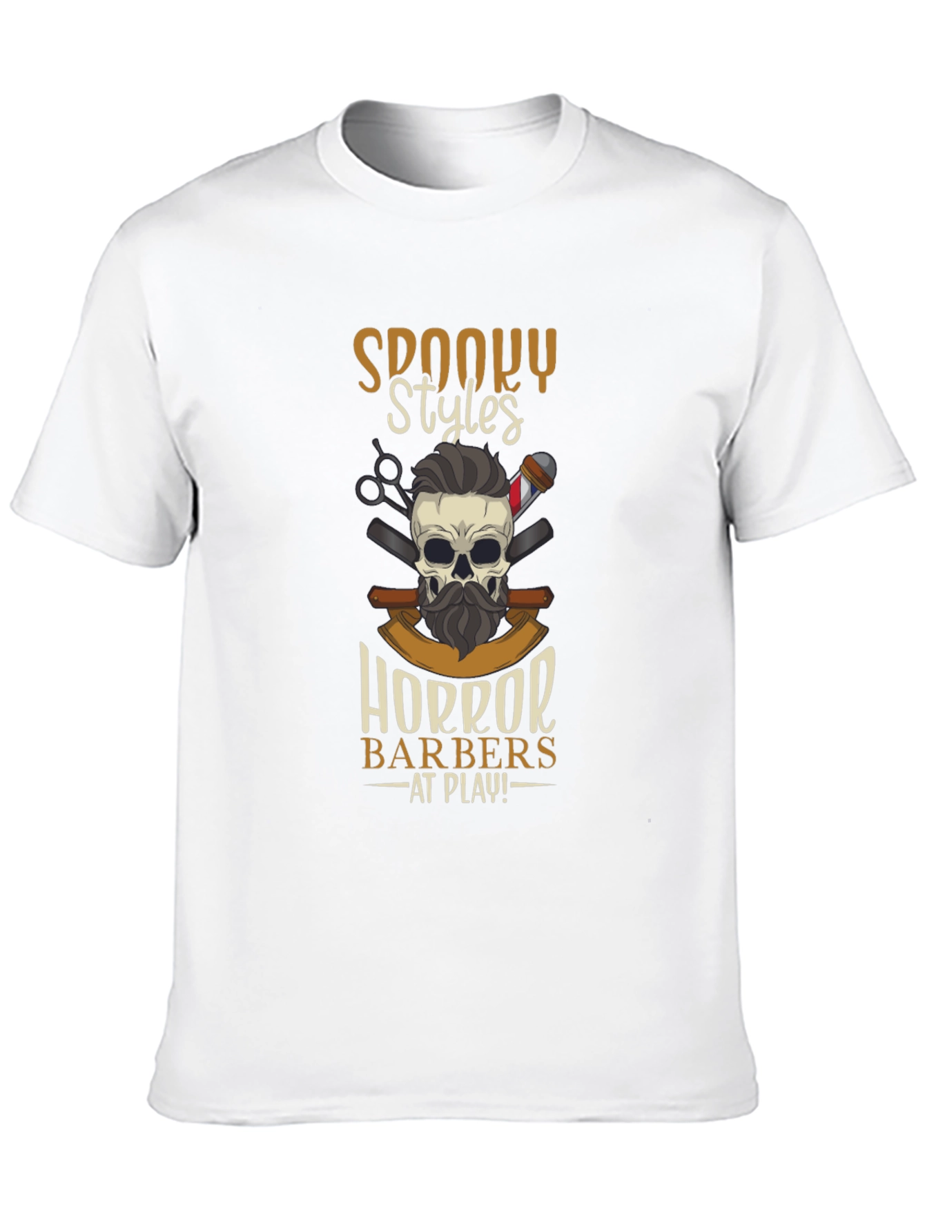 Spooky Styles Horror Barbers T-Shirt