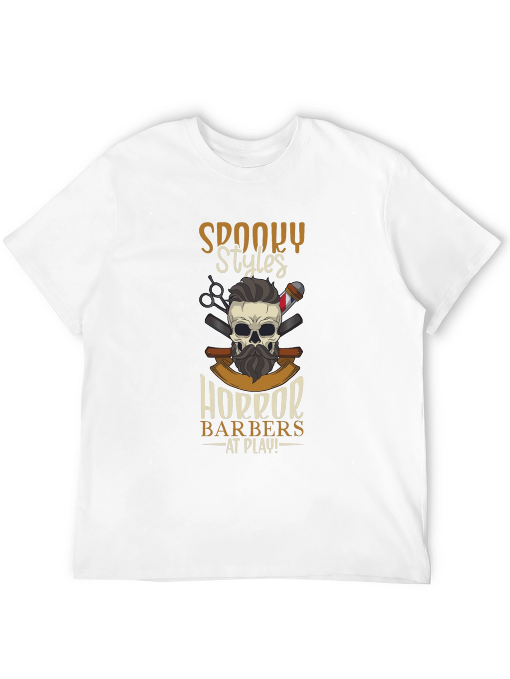 Spooky Styles Horror Barbers T-Shirt
