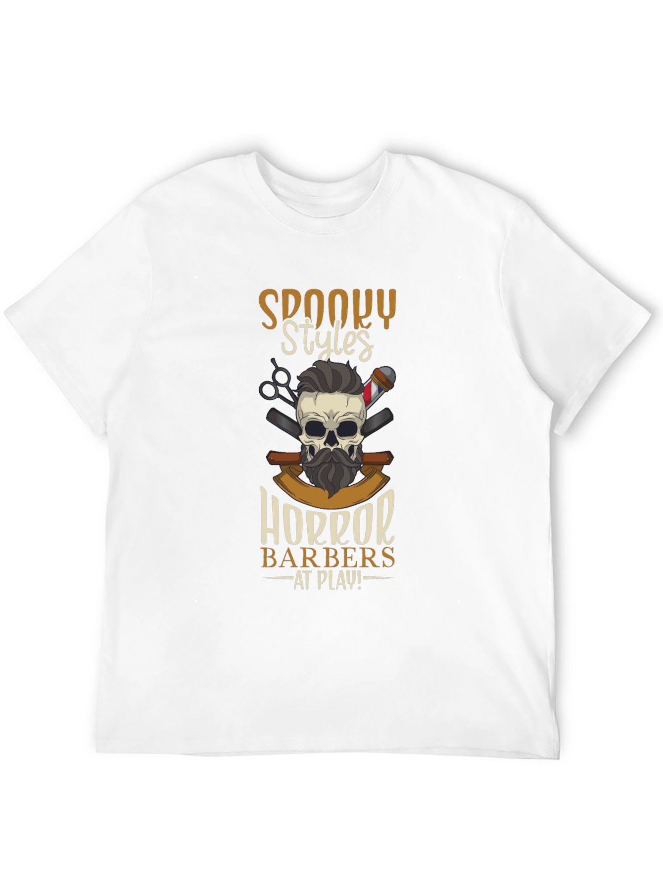 Spooky Styles Horror Barbers T-Shirt