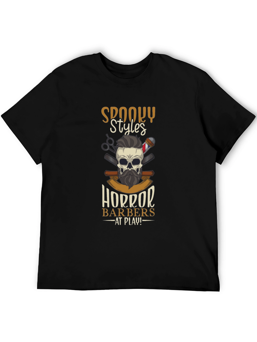 Spooky Styles Horror Barbers T-Shirt