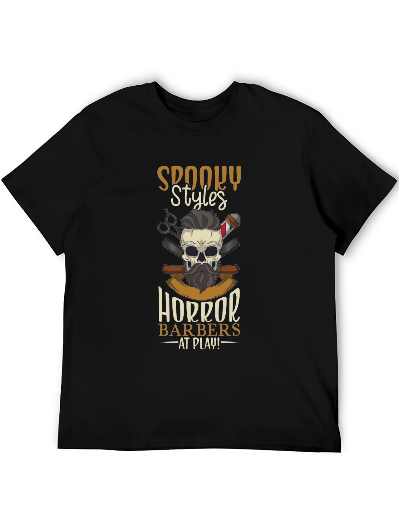 Spooky Styles Horror Barbers T-Shirt
