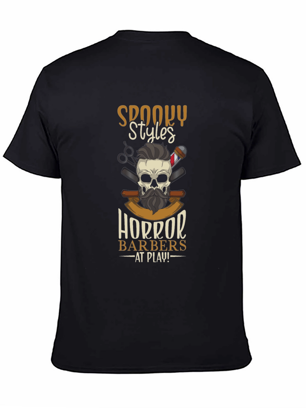 Spooky Styles Horror Barbers T-Shirt