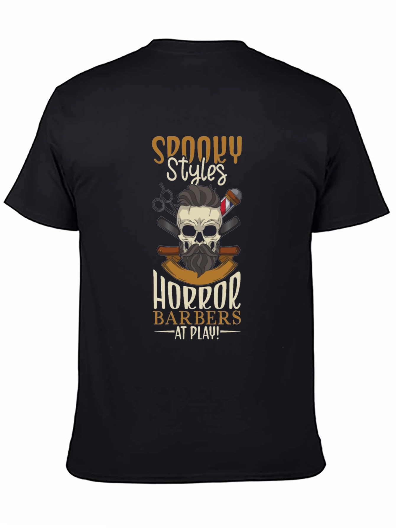 Spooky Styles Horror Barbers T-Shirt