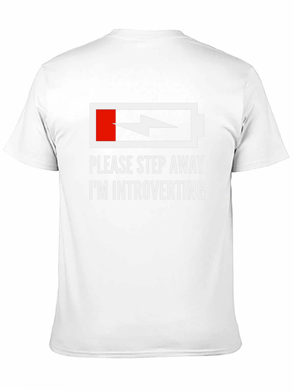 Introvert Humor T-Shirt - Low Battery Graphic Tee