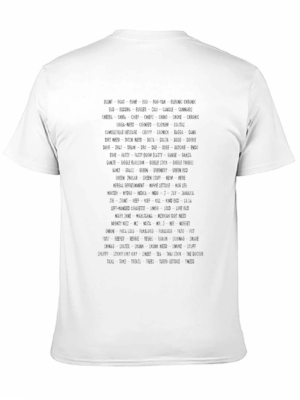Abstract Text Print Black T-Shirt
