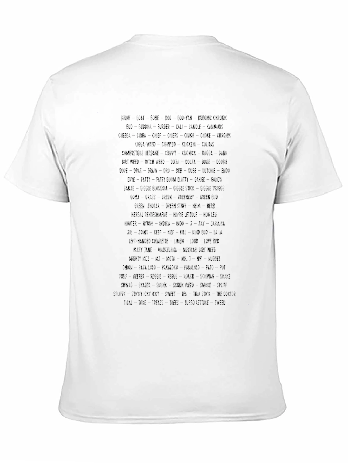 Abstract Text Print Black T-Shirt