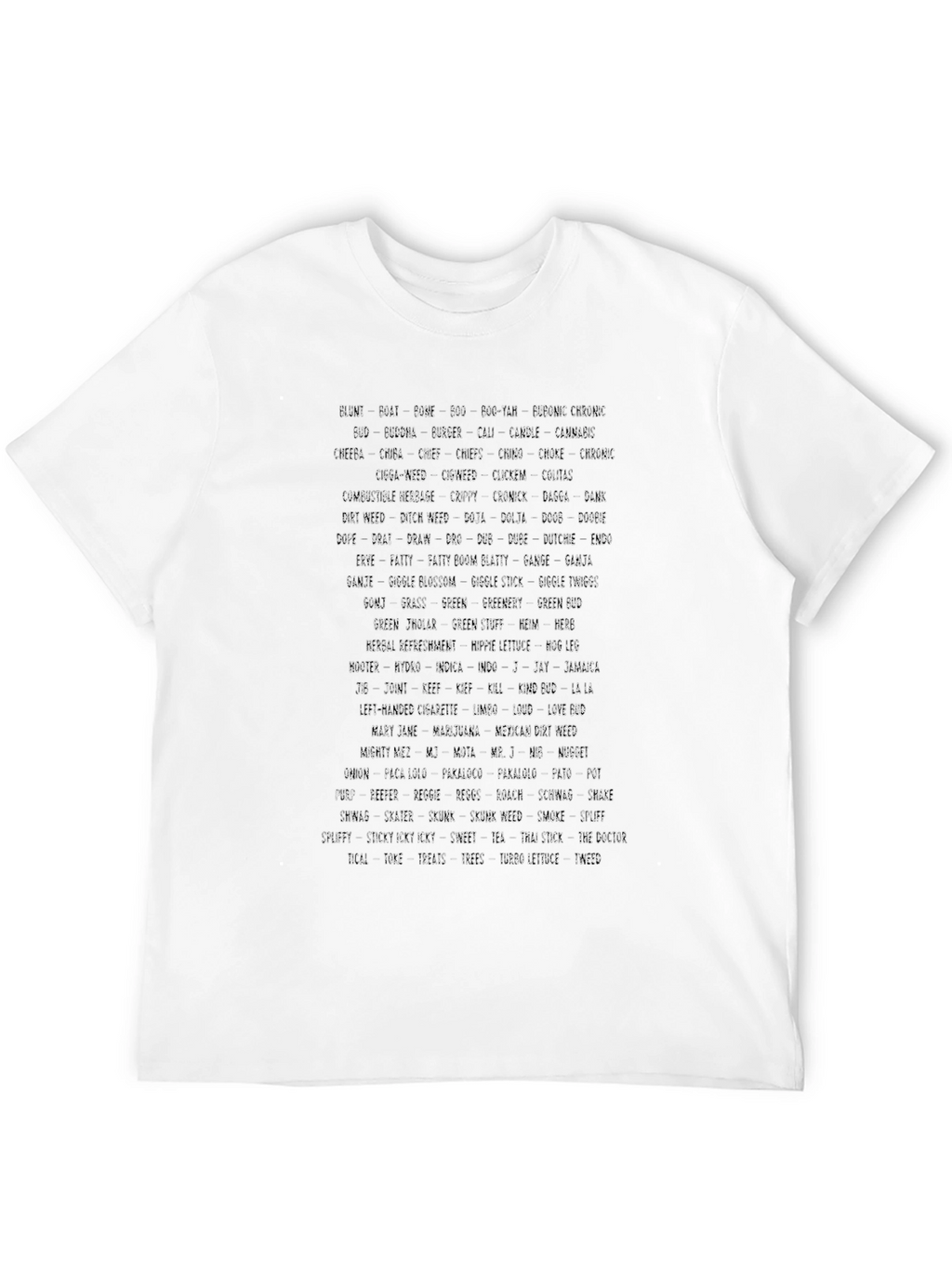 Abstract Text Print Black T-Shirt