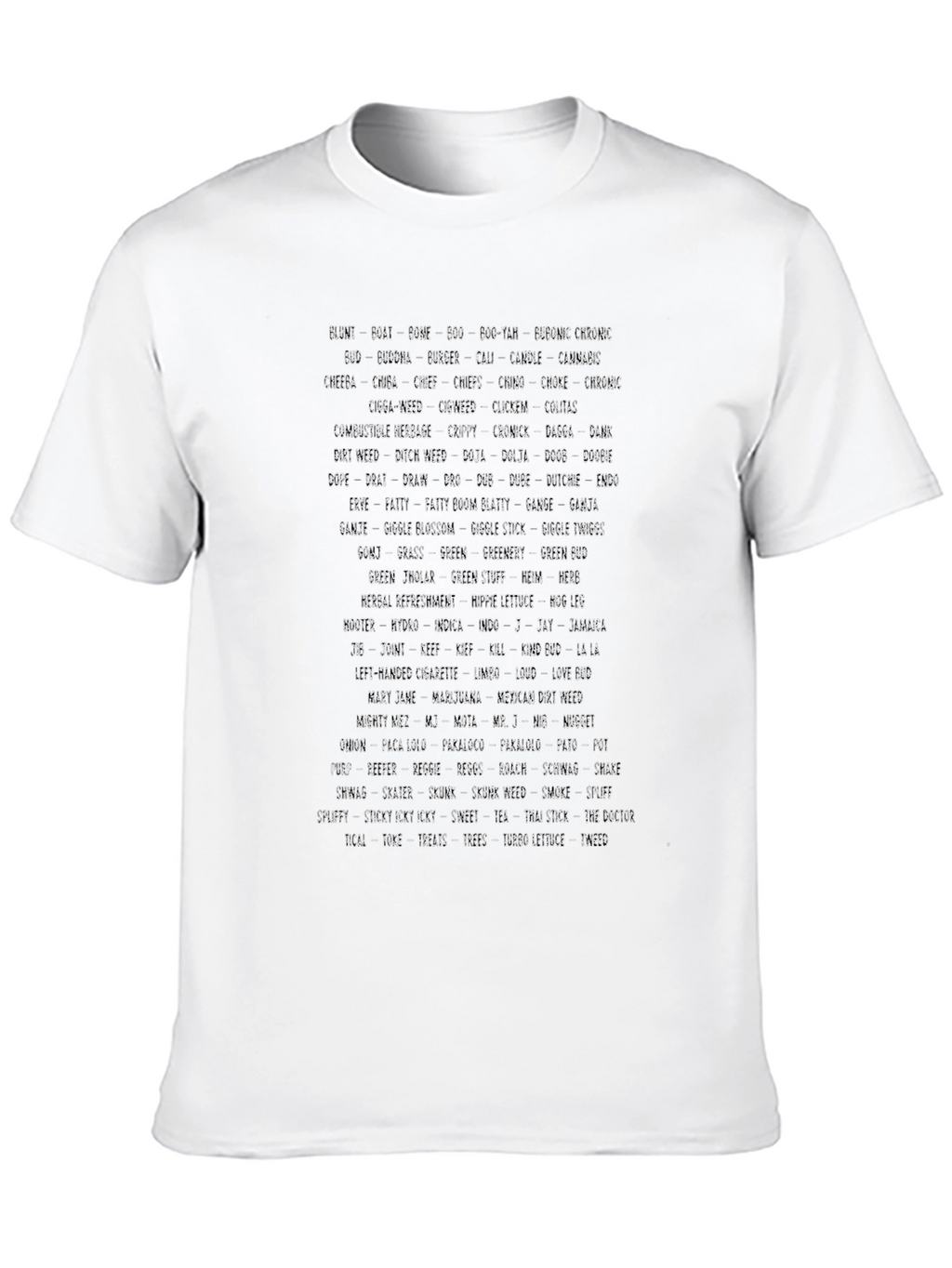 Abstract Text Print Black T-Shirt