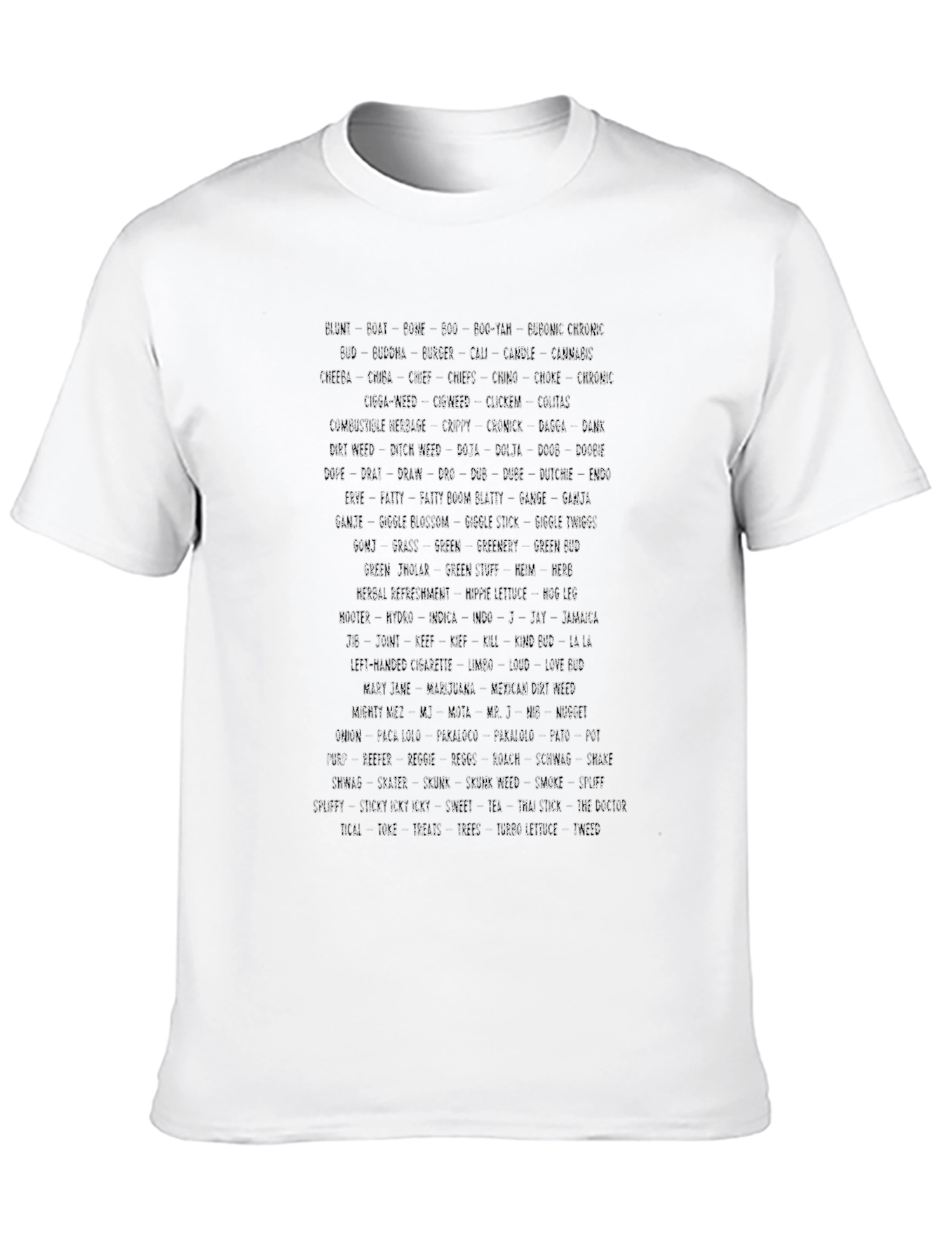 Abstract Text Print Black T-Shirt