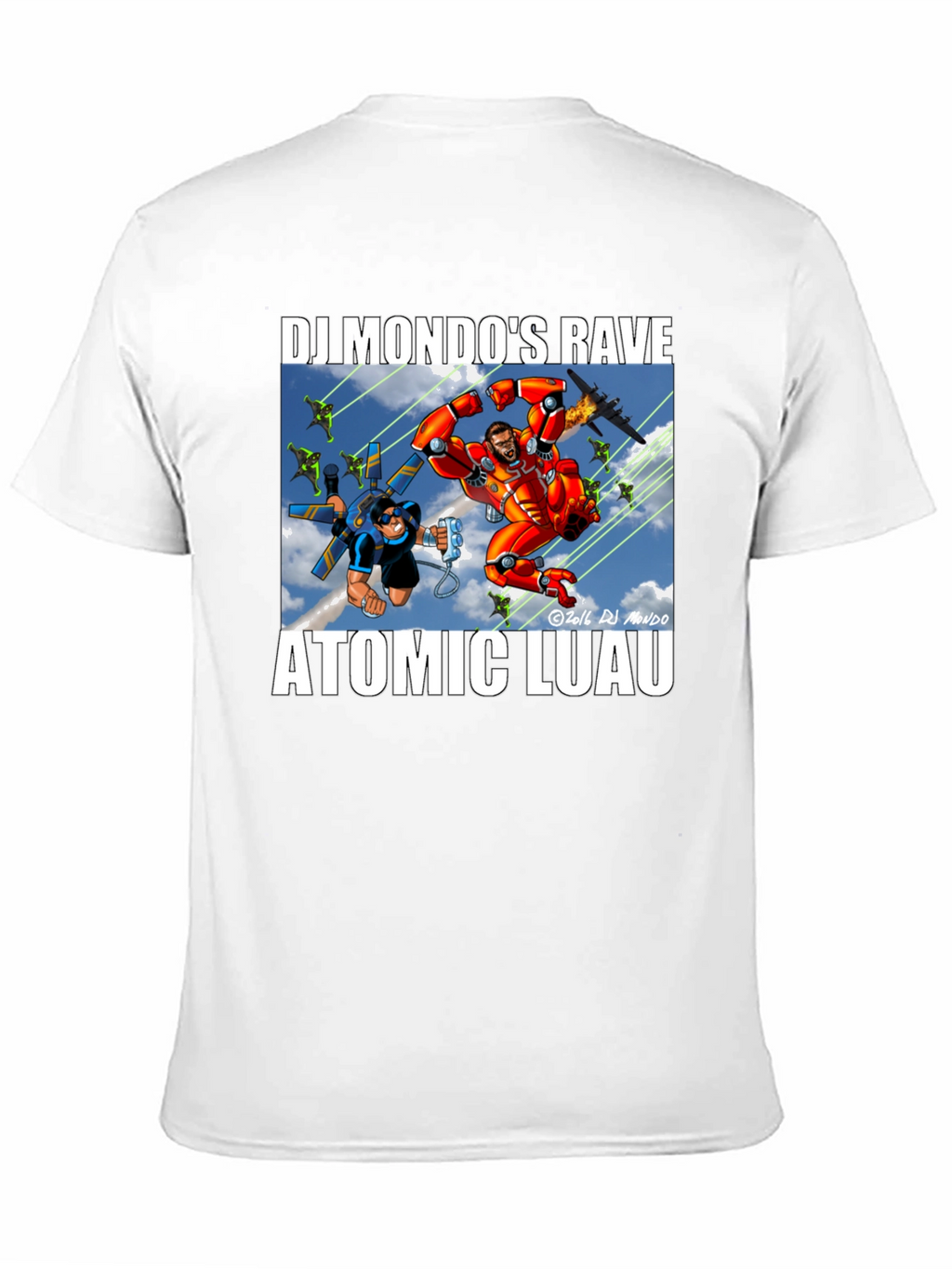 DJ Mondos Rave Atomic Luau Graphic Tee