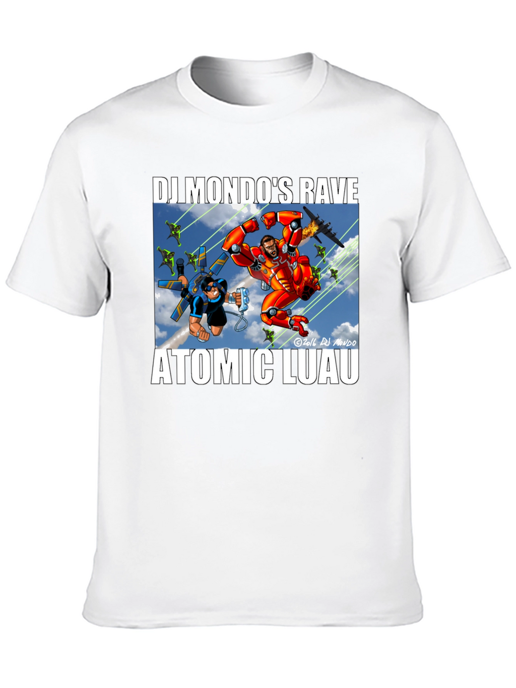 DJ Mondos Rave Atomic Luau Graphic Tee