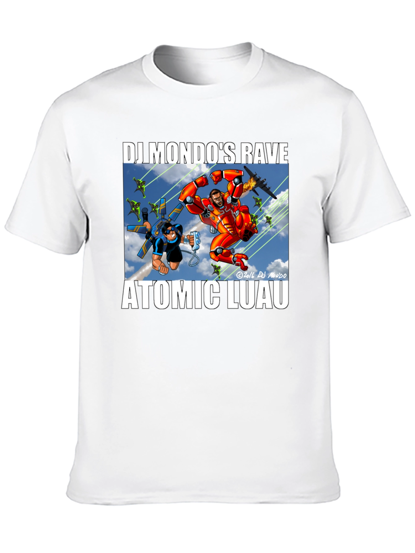 DJ Mondos Rave Atomic Luau Graphic Tee