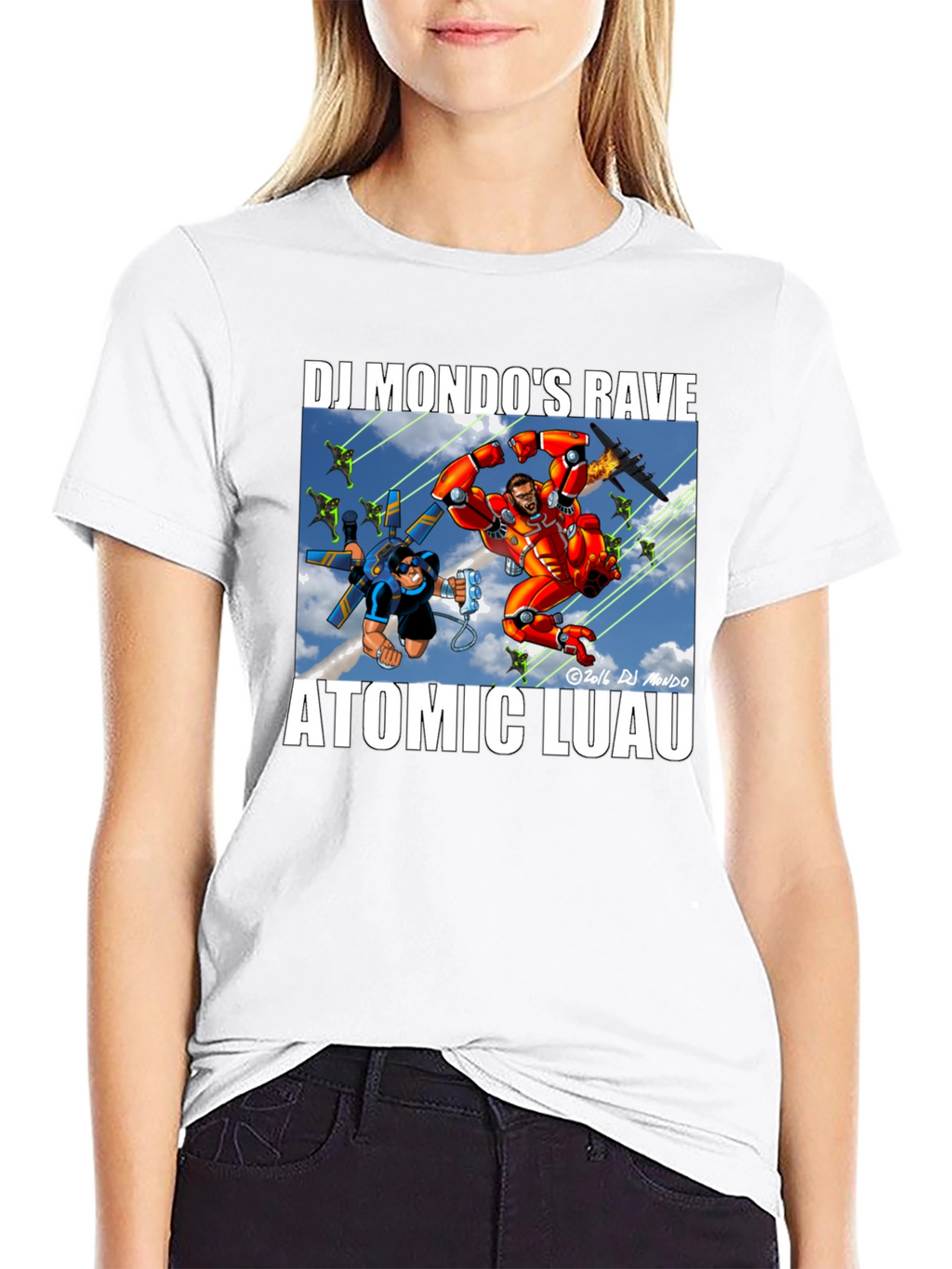 DJ Mondos Rave Atomic Luau Graphic Tee