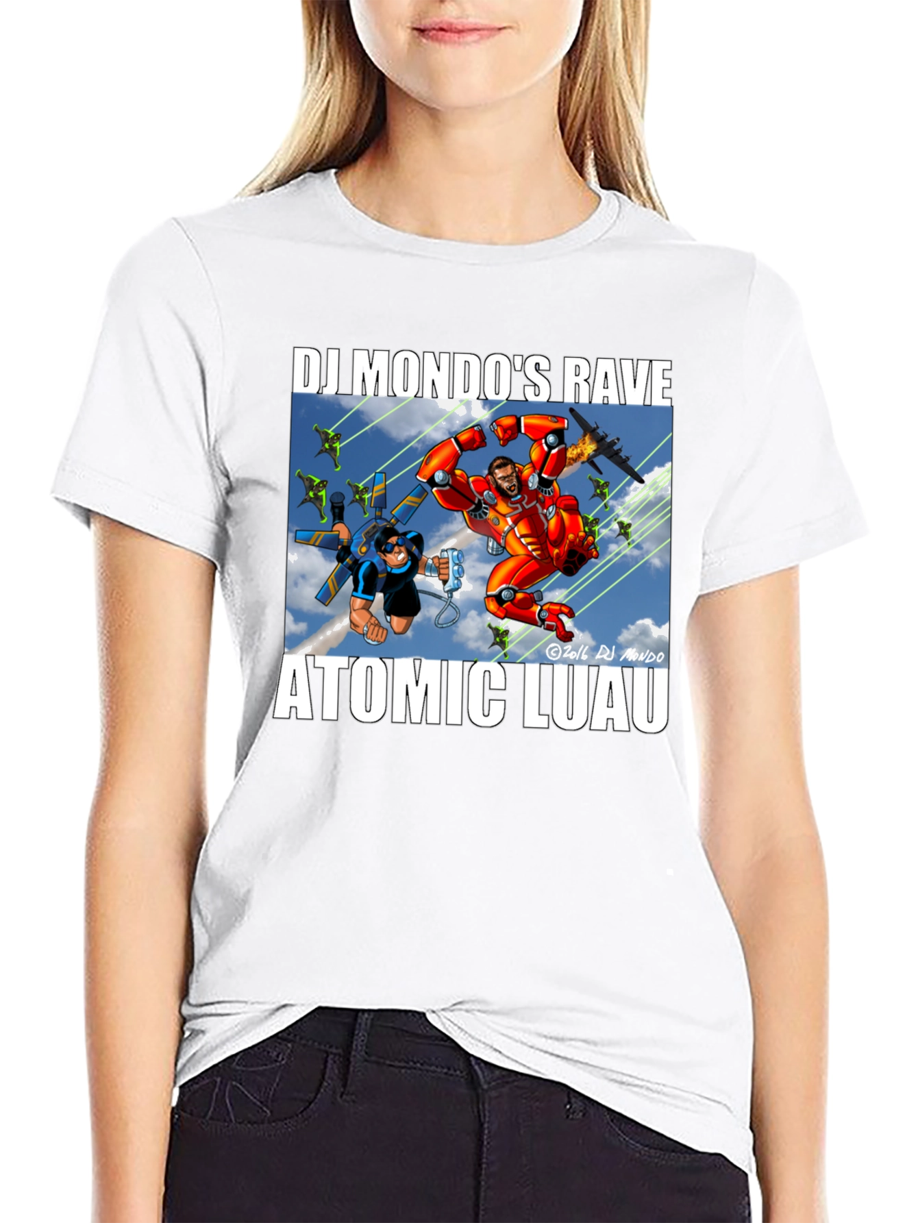 DJ Mondos Rave Atomic Luau Graphic Tee