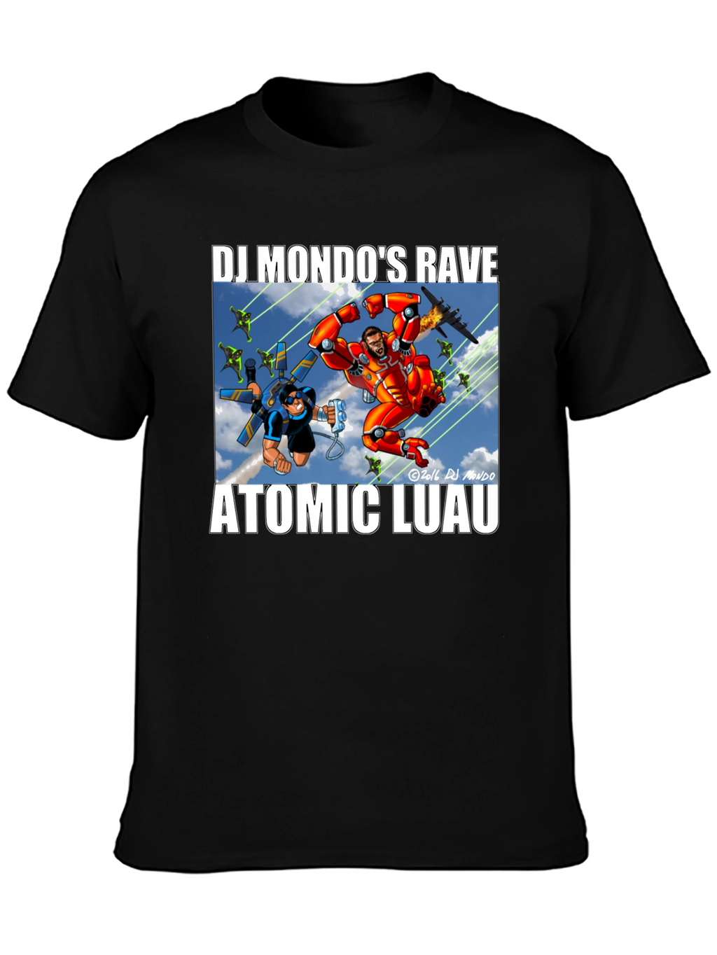 DJ Mondos Rave Atomic Luau Graphic Tee