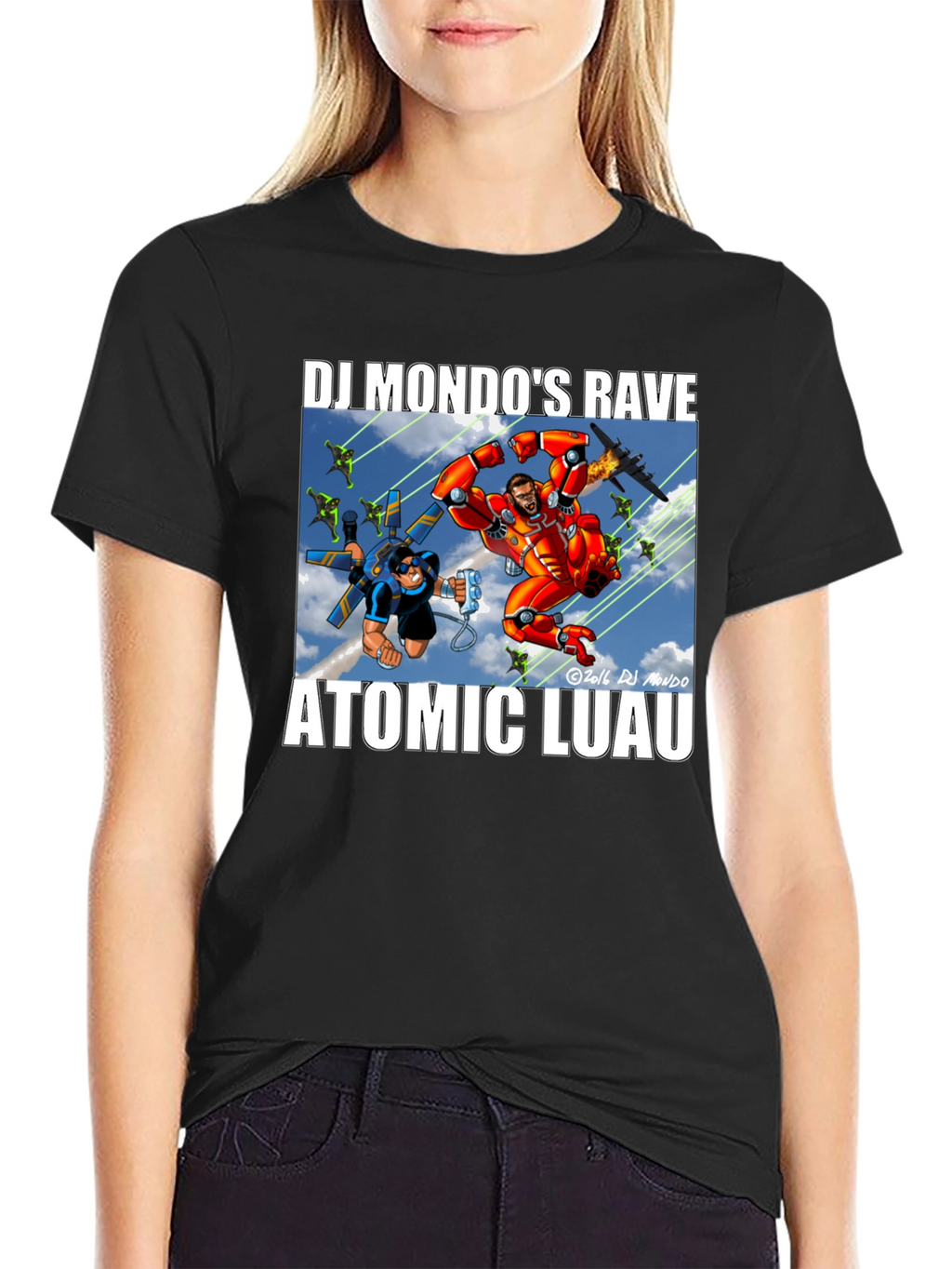DJ Mondos Rave Atomic Luau Graphic Tee