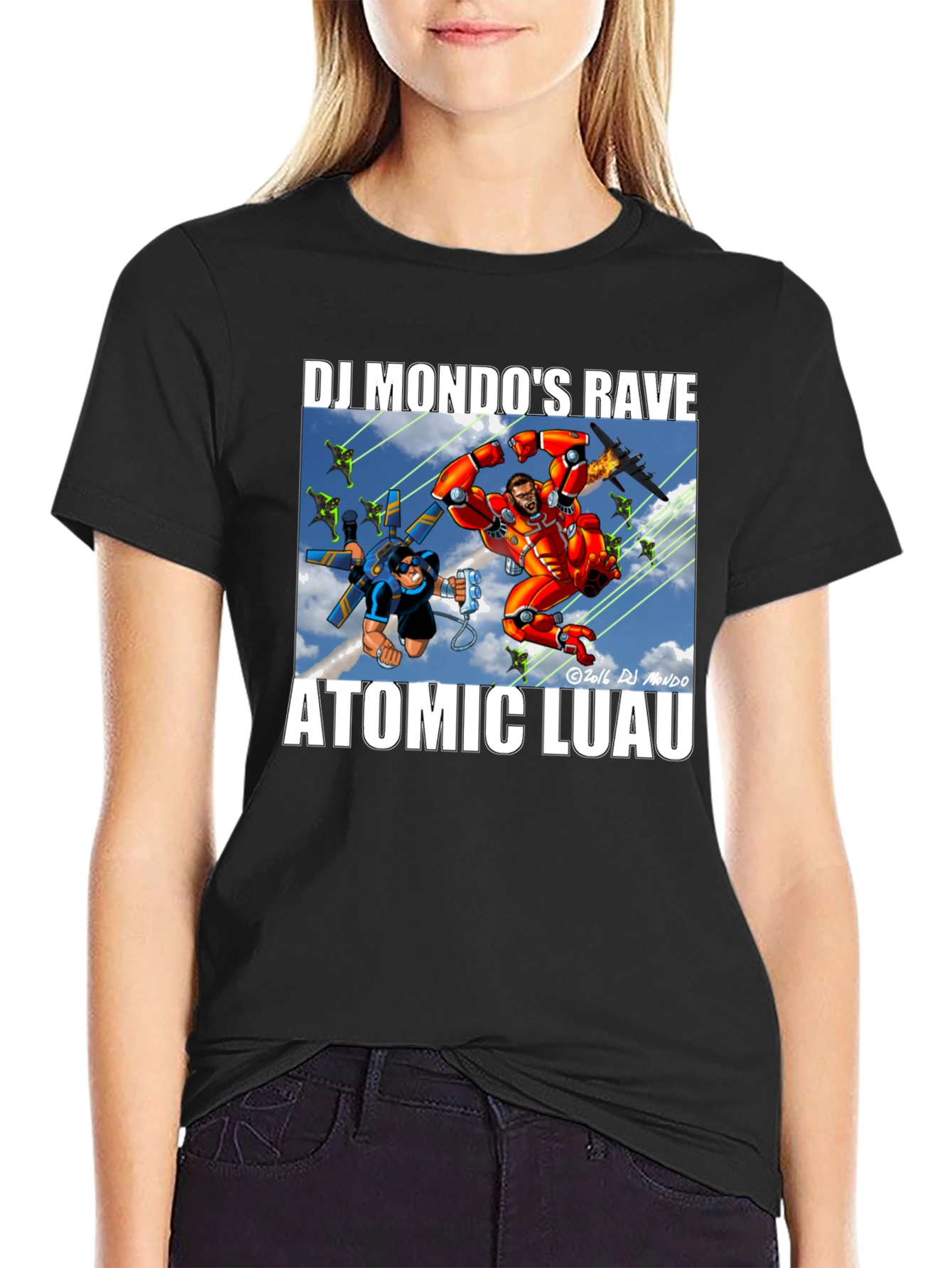 DJ Mondos Rave Atomic Luau Graphic Tee